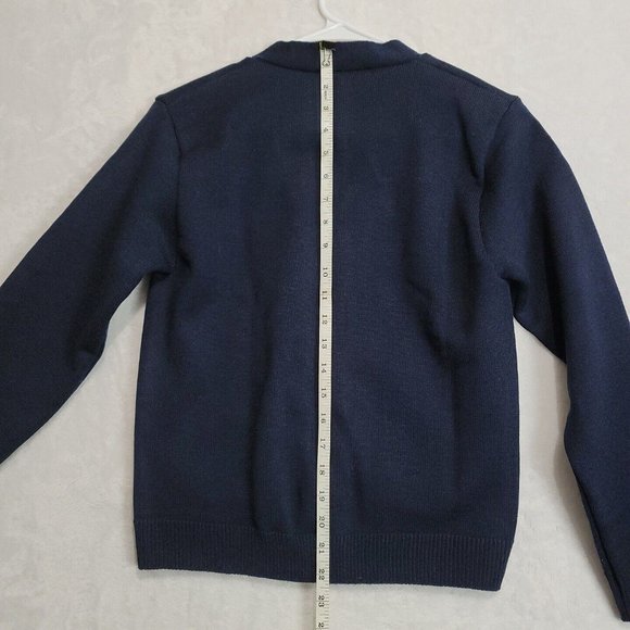NWT Claudia Uniform Escolares Navy Blue Button Front Cardigan Juniors Size 12 - Picture 10 of 13